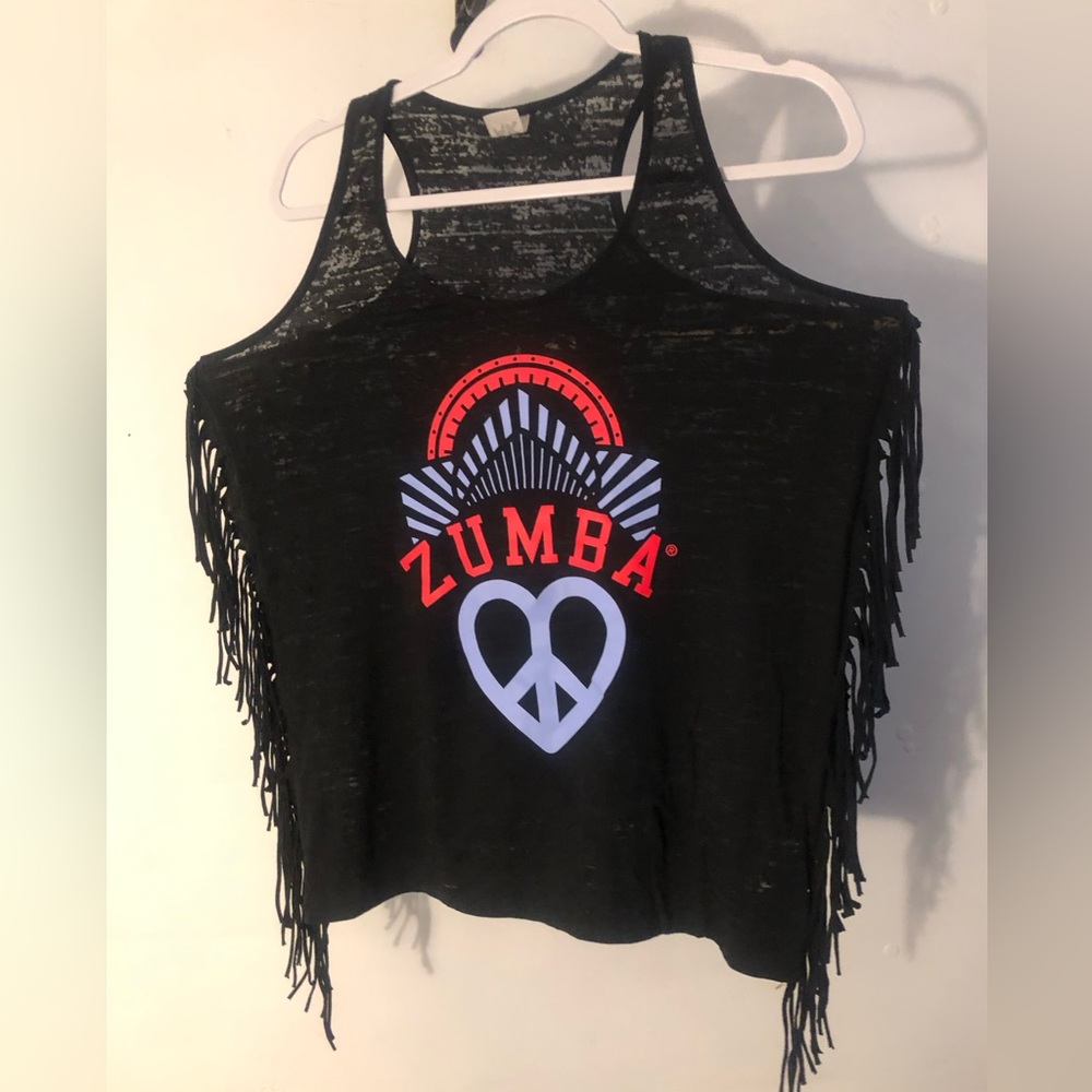 Authentic Zumba Tank Top with Fringe